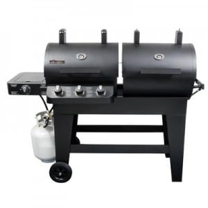 GorT's grill - dual fuel propane and charcoal.  GorT is considering converting the propane to NG.